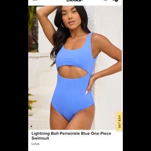 Lulus Lightning Bolt Periwinkle Blue Swimsuit